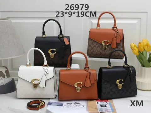 Several structured handbags shown together in a W2C listing photo.